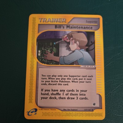 2002 Pokemon TCG - Expedition Base Set Bill's Maintenance - 137/165 - LP WOTC 