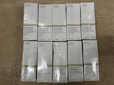 10 Pack Lot Glycolic Acid 7% Toning Solution. 240ml 8.44 fl oz Exp. 2027