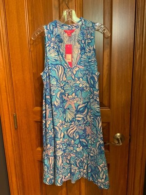 Lilly Pulitzer Size M Malone NWT Dress Amalfi Blue Sound The Sirens