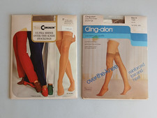 Sears CLING-ALON Vintage Thigh High Over-the-Knee Stockings Size A Lot of 2