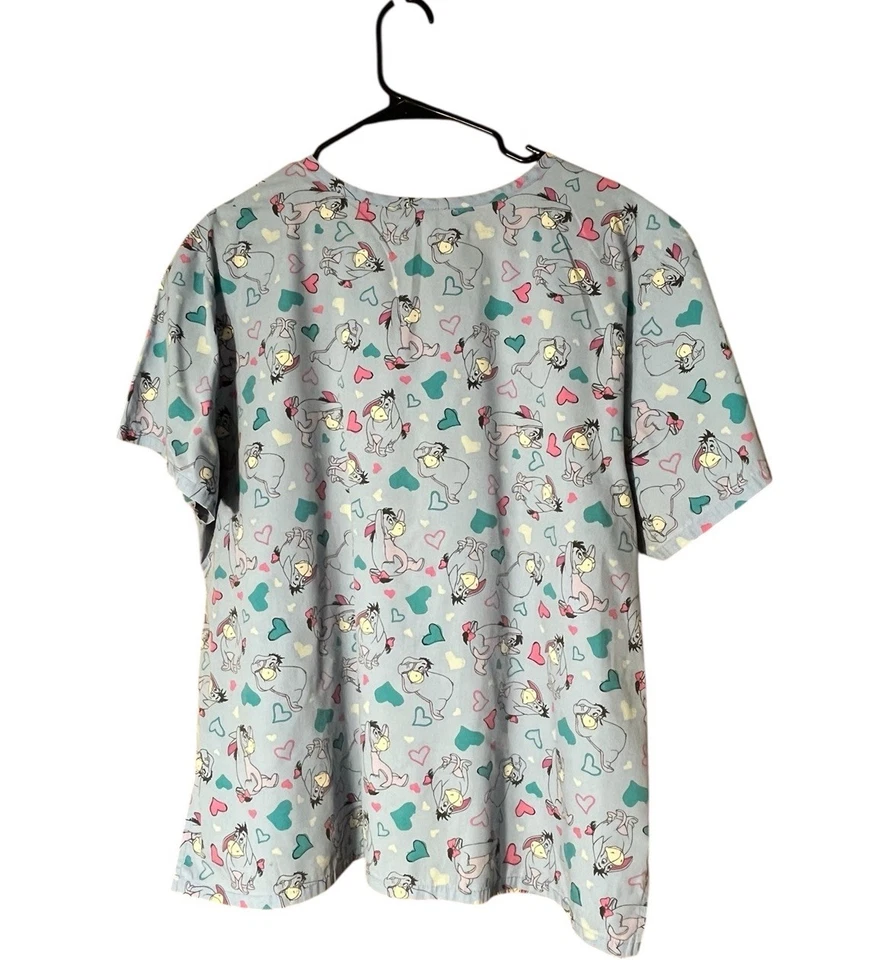 Disney Scrub Top Size 1X Eeyore from Winnie The Pooh Pockets - Image 2 of 4