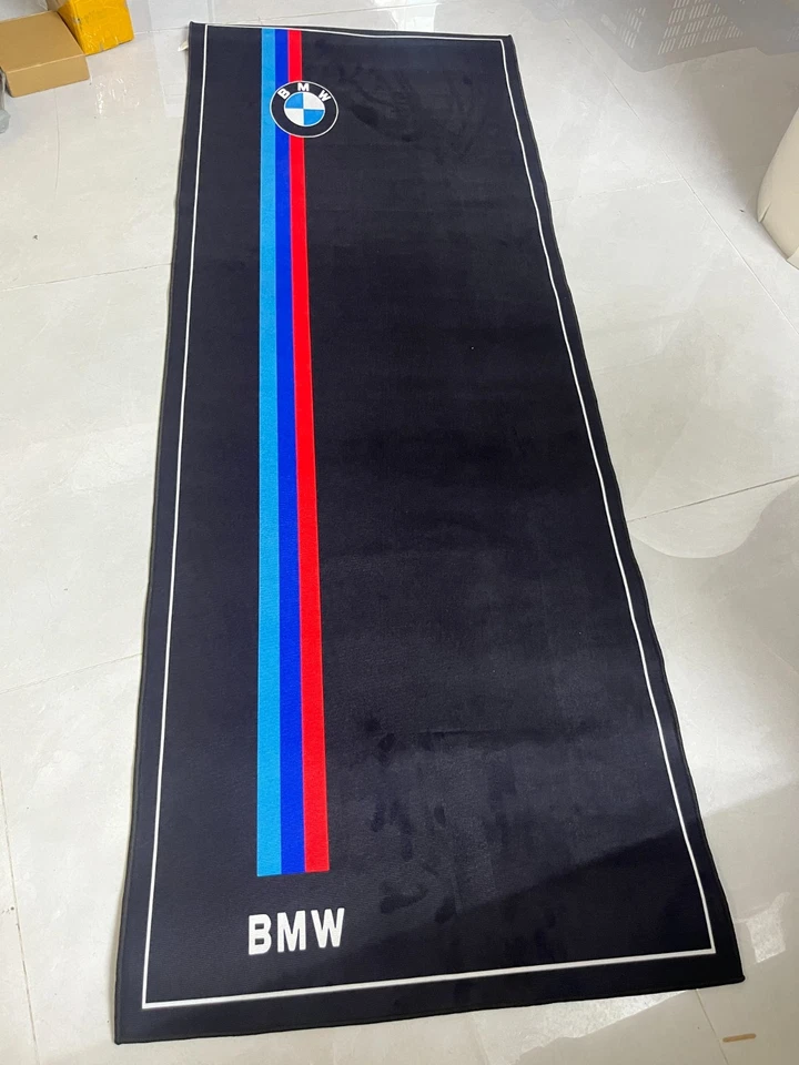 Alfombra moto showroom garaje fábrica alfombrilla bmw m sport 100x220mm Foto 2 de 4