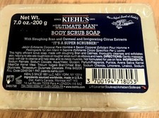 Kiehl's Ultimate Man Body Scrub Efficient Exfoliating Bar Soap 7oz New Sealed