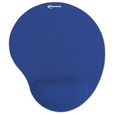Innovera 50447 Mouse Pad with Fabric-Covered Gel Wrist Rest, 10.37x8.87, 3/Pack
