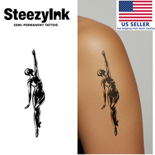 SteezyInk temporary tattoo Elegant Pose last upto 2 weeks 5 x 2 inch