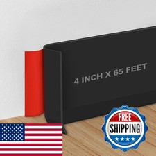 Storystore Wall Baseboard Trim 4x65ft Flexible Self-Adhesive Rubber Peel & Stick