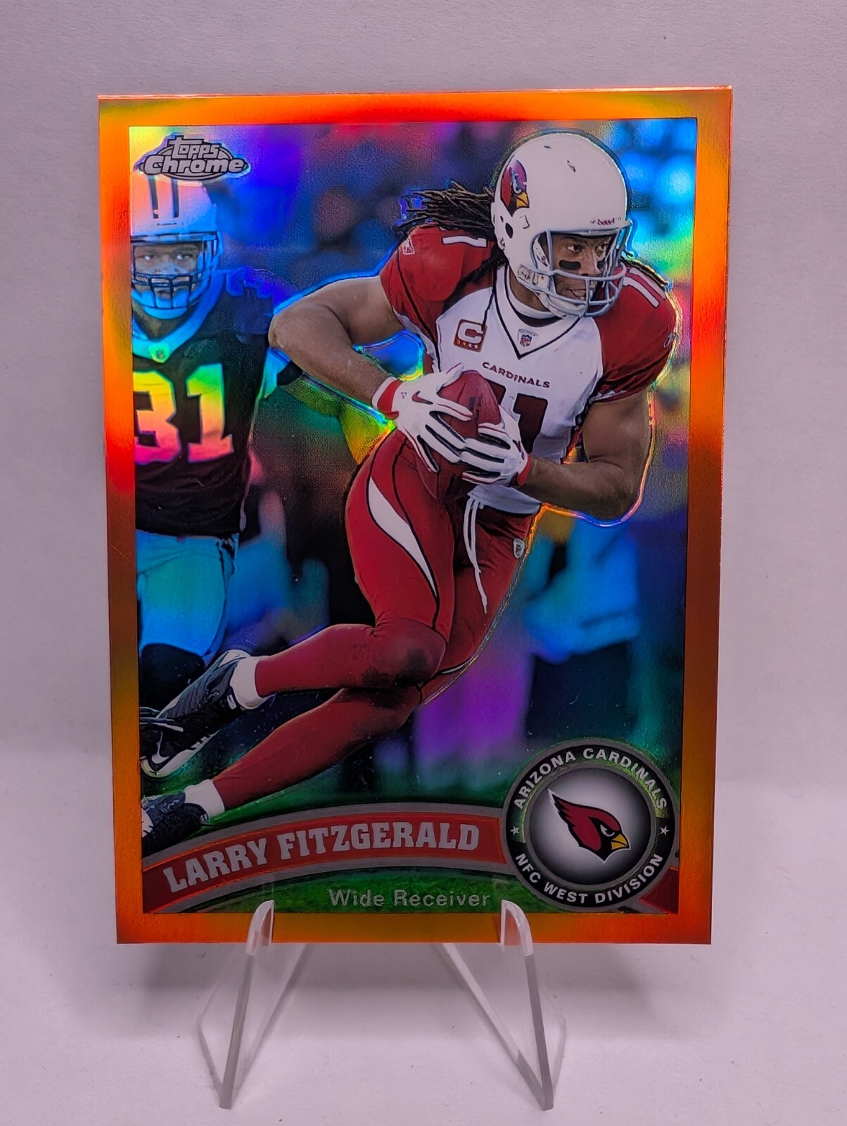 2011 Topps Chrome Orange Refractor Larry Fitzgerald #80 Future HOF AZ Cardinals