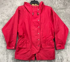 VTG Polo Ralph Lauren Mens Hooded Windbreaker Jacket Medium Red 90s Cotton Blend