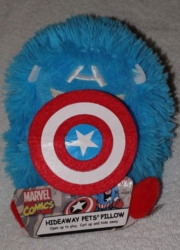MARVEL CAPTAIN AMERICA HIDEAWAY PETS PILLOW PLUSH 5 INCH MINI - Picture 2 of 10