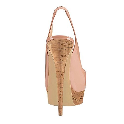 Women Pumps High Heels Platform Shoes Peep Toe Buckle Spring Spike Heels Ladies Party Shoes