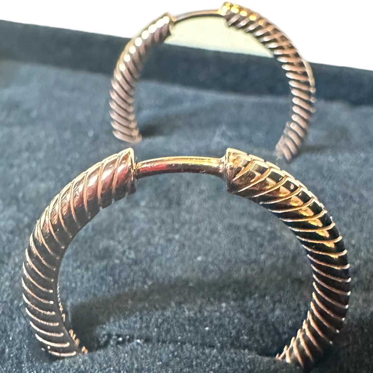 Pandora rose 2024 gold hoop earrings