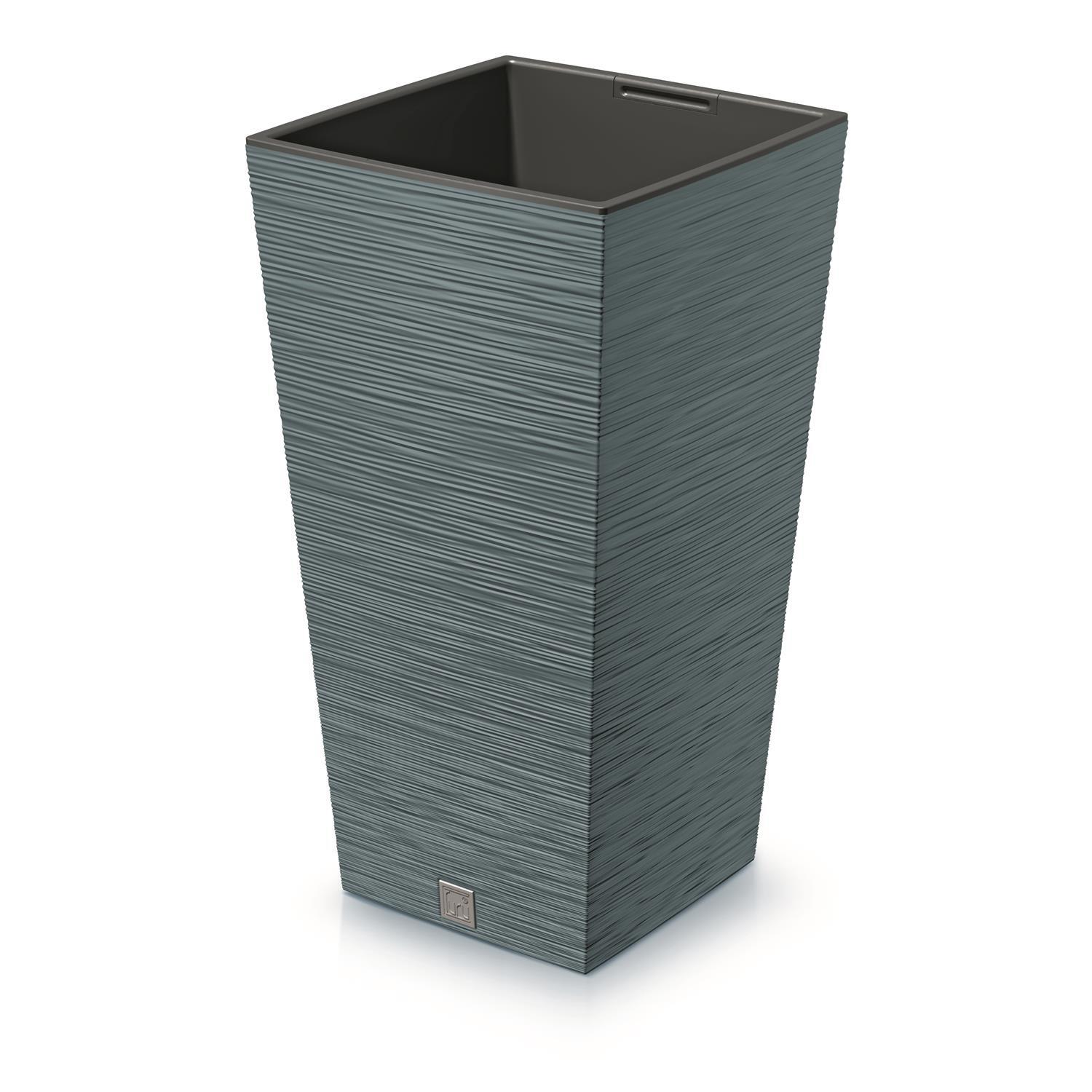 Pot de fleurs bleu Prosperplast DFSH240 avec insert nervuré amovible