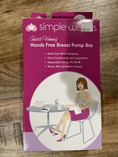 Simple Wishes Hands Free Breast Pump Bustier Bra XS-M New Pink With Straps