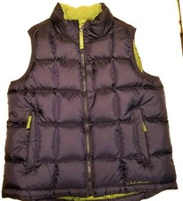 Girl's LL Bean Down Puffer Vest Blue Medium Goose Down Fill LL Bean Outdoors