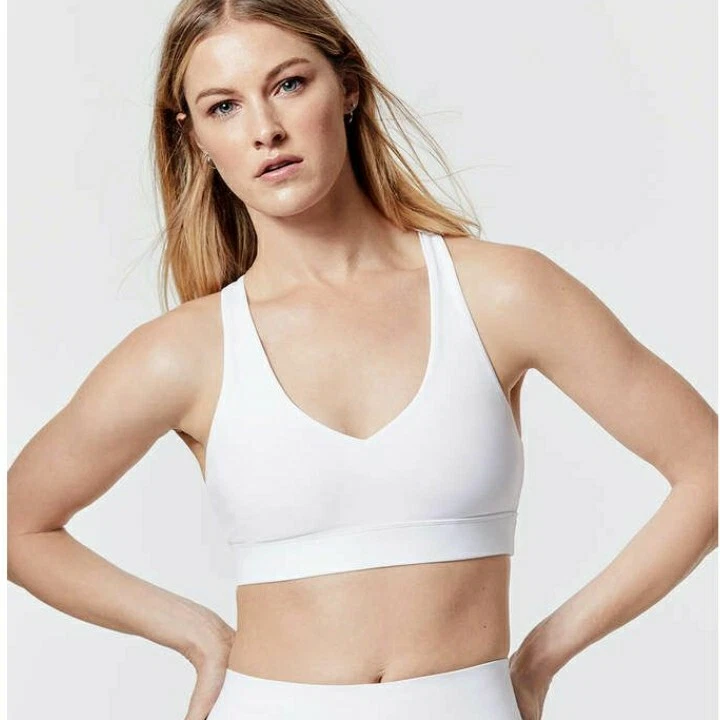 NWT White CARBON38 Lace-up Bra Top + Corset Seam 7/8 Leggings Matching Set $200 - Image 4 of 4