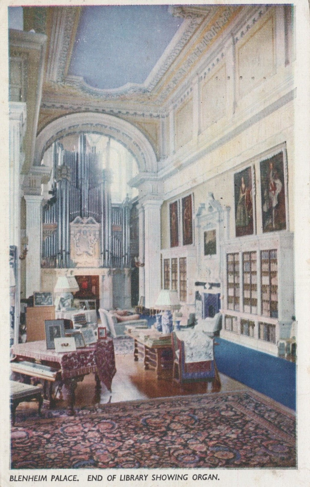 Blenheim Place End Of Library Organ Woodstock Oxford White Border Post