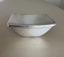 Zigarettendose von Wilhelm Wagenfeld für WMF, 1950-1972, versilbert.