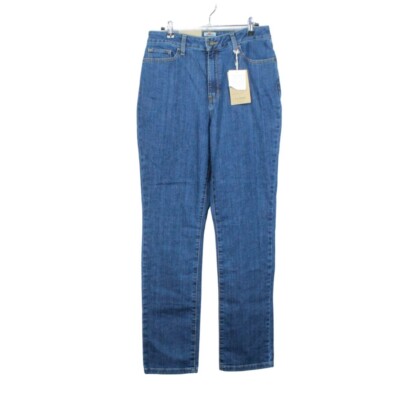 LL Bean Women's True Shape Jeans High Rise Slim Leg Stonewashed 10 M/T