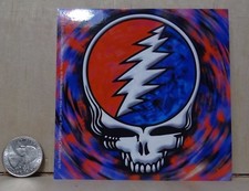 THE GRATEFUL DEAD "STEAL YOUR FACE " STICKER 4" X 4" SWIRL