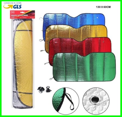 Parasole Per Auto 140x70cm | Protezione Cruscotto | Con Ventose | Termoriflettente | Per Auto E Camper - Foto 2