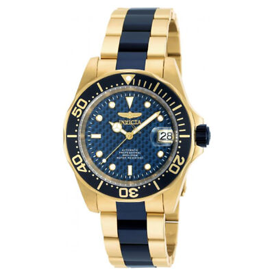 Invicta Men's Pro Diver Blue Steel Bracelet & Case Automatic Analog Watch 90185