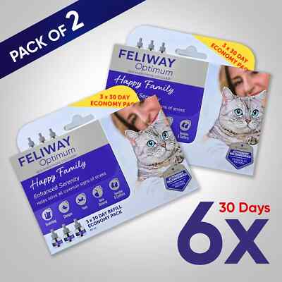 NEW Feliway Optimum Cat Enhanced Calming Pheromone 6 ????????????????????????????
