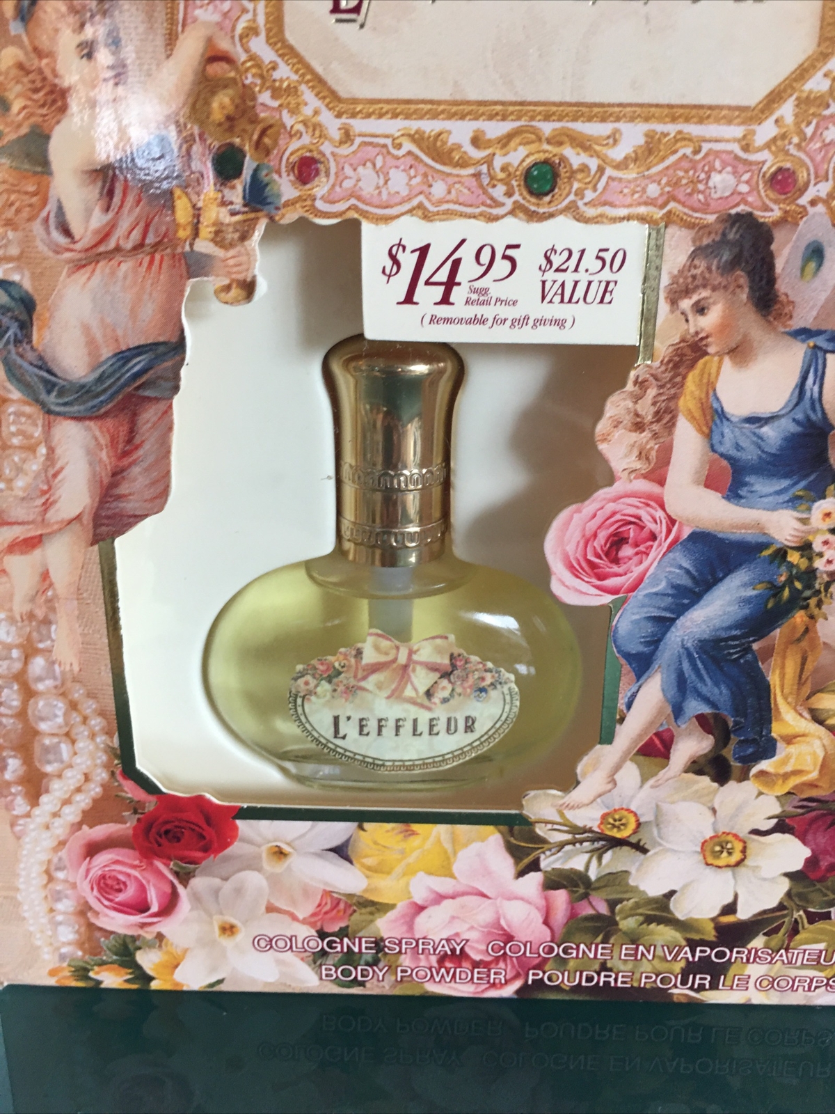 VINTAGE L'EFFLEUR BY COTYBODY POWDER 1 OZ COLOGNE .75 OZ BATH POWDER