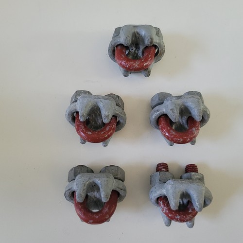 5 Pack Genuine Crosby 3/8" Cable Saddle Clamps Wire Rope Clips
