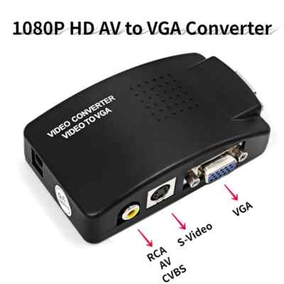 15 Pin VGA SVGA A S-Video 3 RCA TV Di Converter Cable - Foto 6