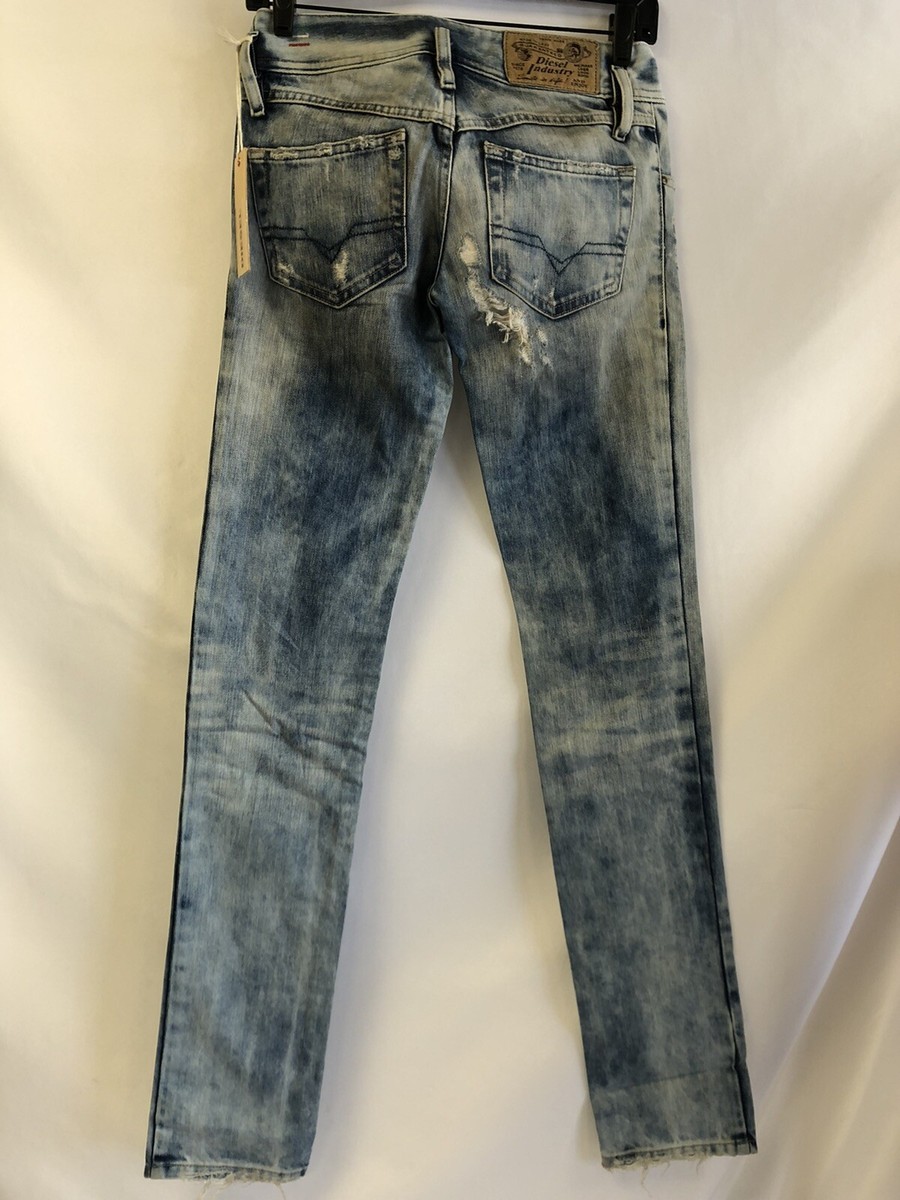 Jean Droit Diesel Matic Pour Femme - Taille W24 - 100% Coton Bleu - Neuf Avec étiquettes - Coupe Regular