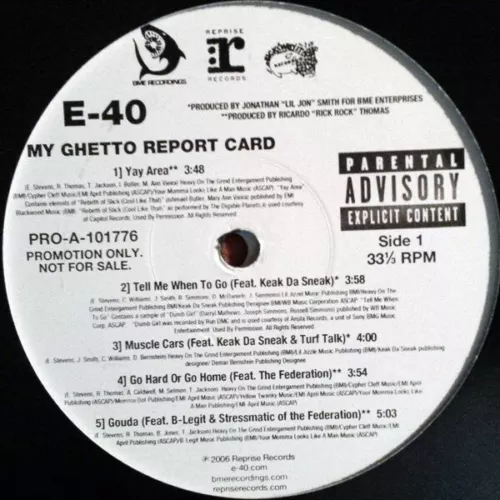 E-40, My Ghetto Report Card - Pro-A-101776 - 2xLP US 2006 PROMO VG+|VG+ Advisory