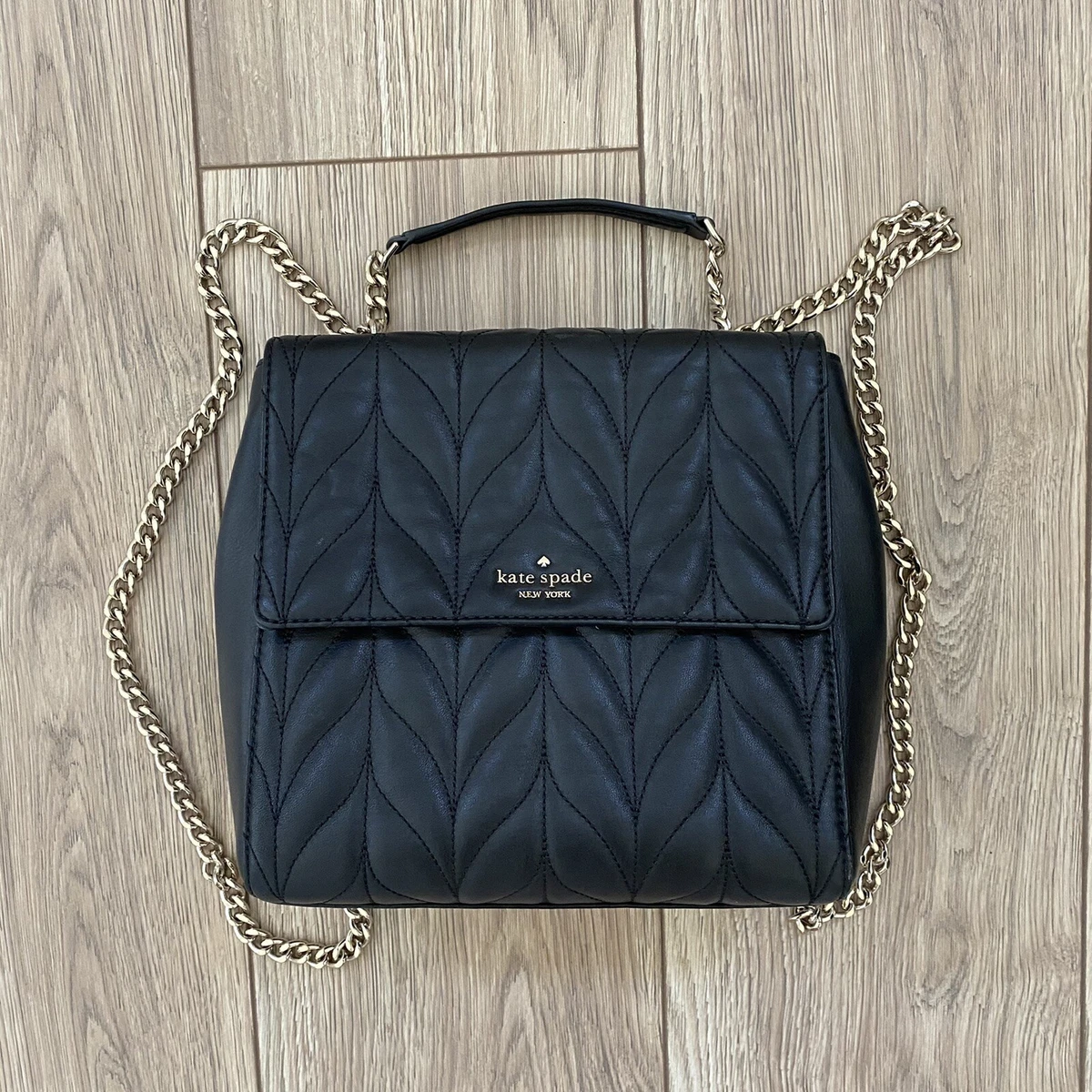 Briar Baguette Bag, Black and Gold