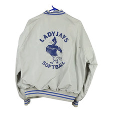 Ladyjays Softball Dunbrooke Bomber Jacket - Large Grey Nylon