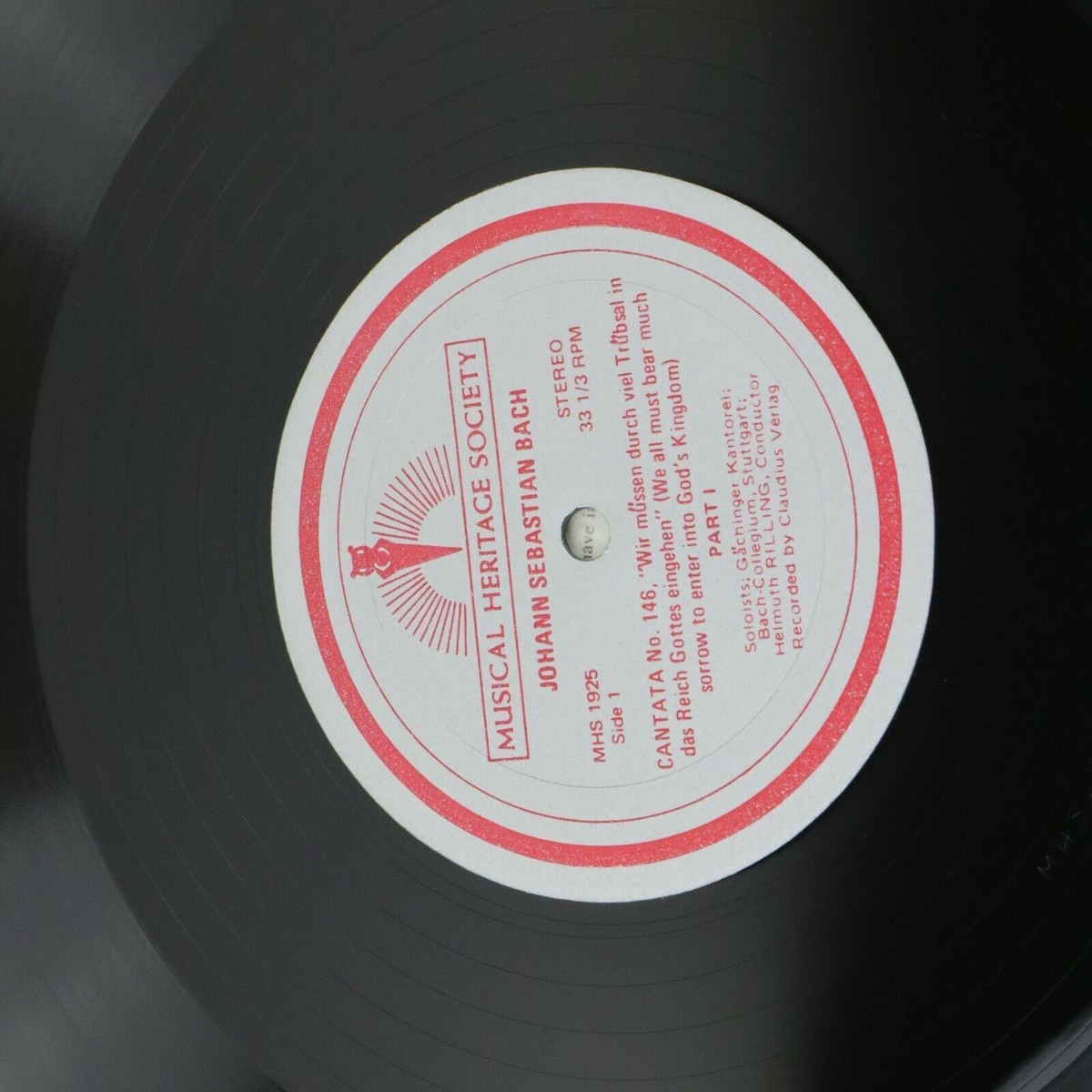 Bach Cantata no. 146 Helmuth Rilling MHS 1925 Donath Hoeffgen Kunz