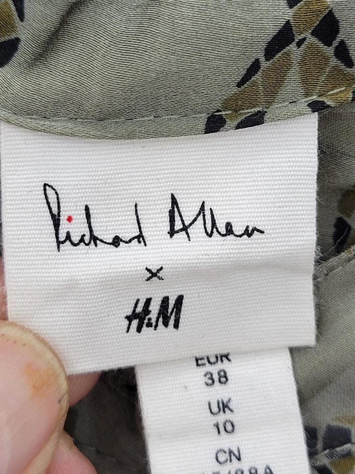 Blusa Artística Richard Allen x H&M Top Mujer 6 Estampado Abstracto Serpiente Manga Larga Foto 3 de 4