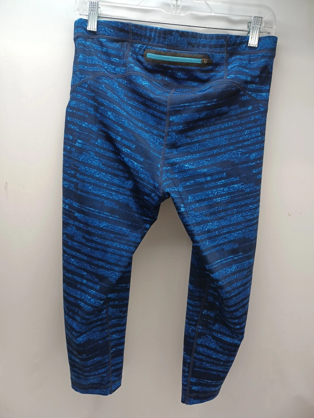 mpg striped athletic yoga zip leggings