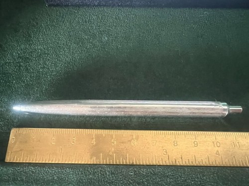 Stift Kugel Silber Fest 925 Guilloche Schnappverschluss Schreibt Vintage 1 - Bild 8 von 10