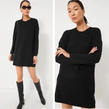 Tuckernuck Vivianne Dress Size M Noir Black Metallic Sweater Mini Pomander Place