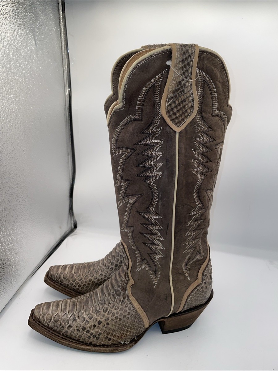 IDYLLWIND WOMEN'S TRIAD EXOTIC PYTHON WESTERN BOOT - SNIP TOE Size