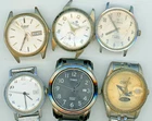 Lot 6 Man Vintage Wristwatches 2 Quartz Timex COC Co Helbros Pulsar Roda