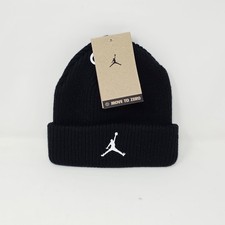 Nike Air Jordan Terra Beanie Jumpman Hat Black White Unisex One Size FZ2055-010