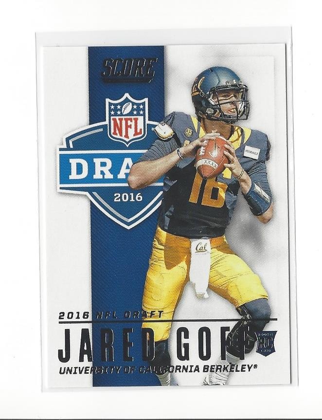 Jared Goff #2 Football Cards 2016 Panini Score NFL Draft trading card — raw and PSA graded price guide