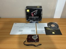 Nikon COOLPIX L20 10MP Red Digital Camera Tested  Works w/ Original Manuals
