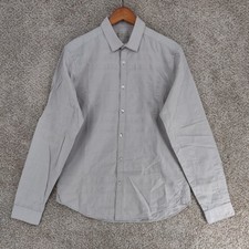 Burberry Brit Shirt Mens Medium Light Blue Nova Check Long Sleeve Button Up
