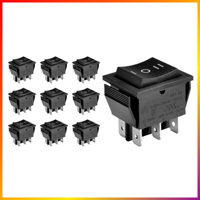 Toggle Schalter DPDT 10x On/Off 16A 250VAC Schalter für Elektronik Projekte