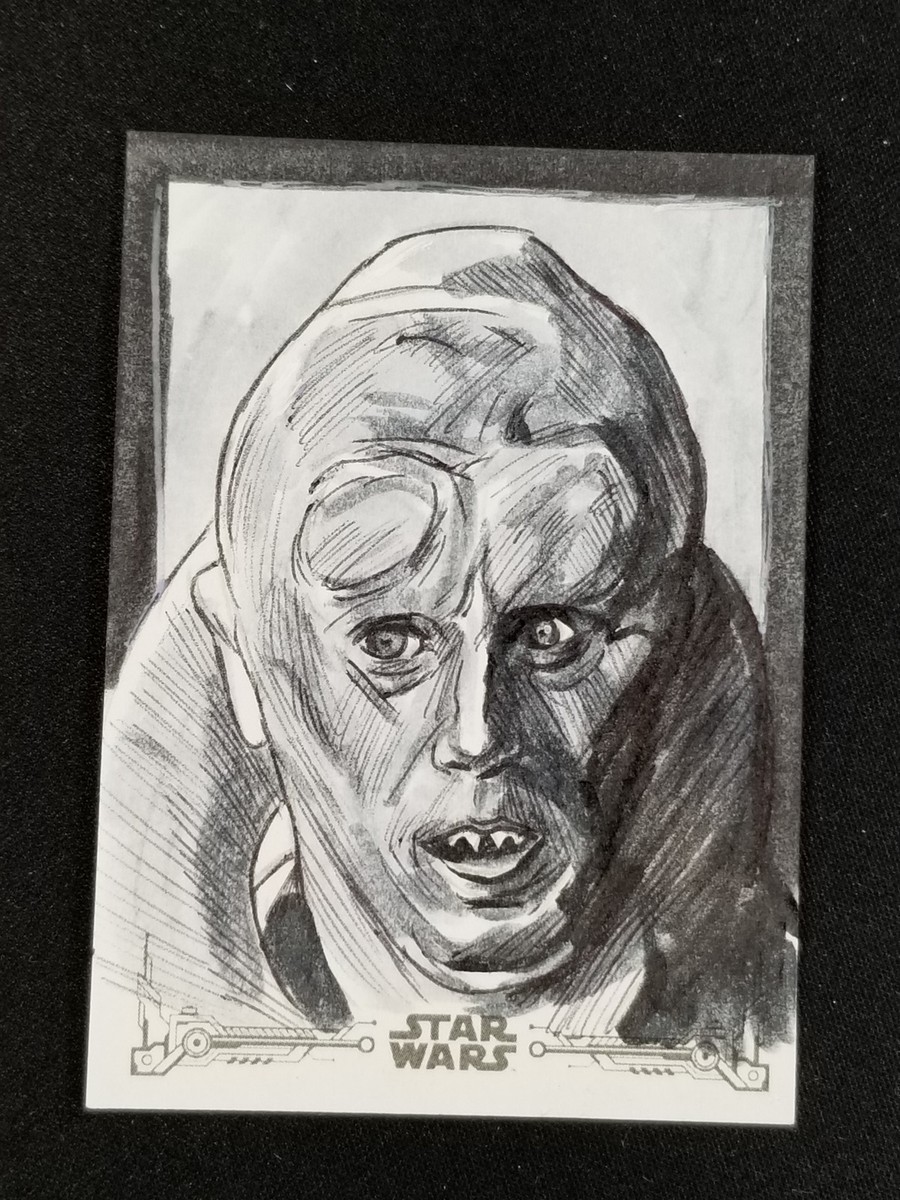 Topps Star Wars Sketch Card Bib Fortuna Ryan Crosby Auto | eBay