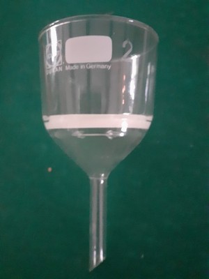 Glasfilternutsche Gr.2 -Durchmesser 70 mm -Höhe 150 mm NEU Schott-Duran -Germany