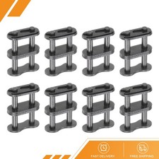 8 Set 40-2 Double Roller Chain Connecting Links 12.7mm Pitch Chain Master Links