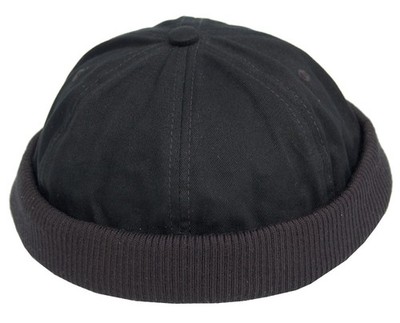 HERREN DOCKER CAP Cool4 Seemann Biker Mütze Hinten Geschlossen mit Rollrand E34