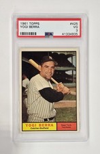 PSA GRADED 3 VG 1961 Topps Baseball Card YOGI BERRA #425 New York Yankees HOF 
